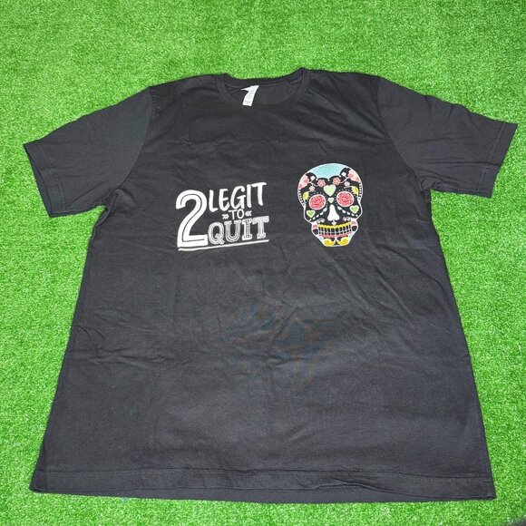 Bella Canvas Day of The Dead Sugar Skull Short Sleeve Crew Neck T Shirt Size XL - Picture 1 of 13